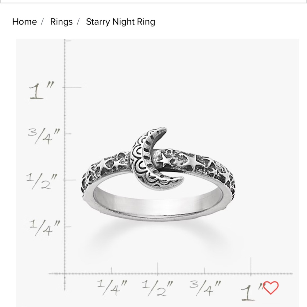 James Avery Starry Night Ring Size 7